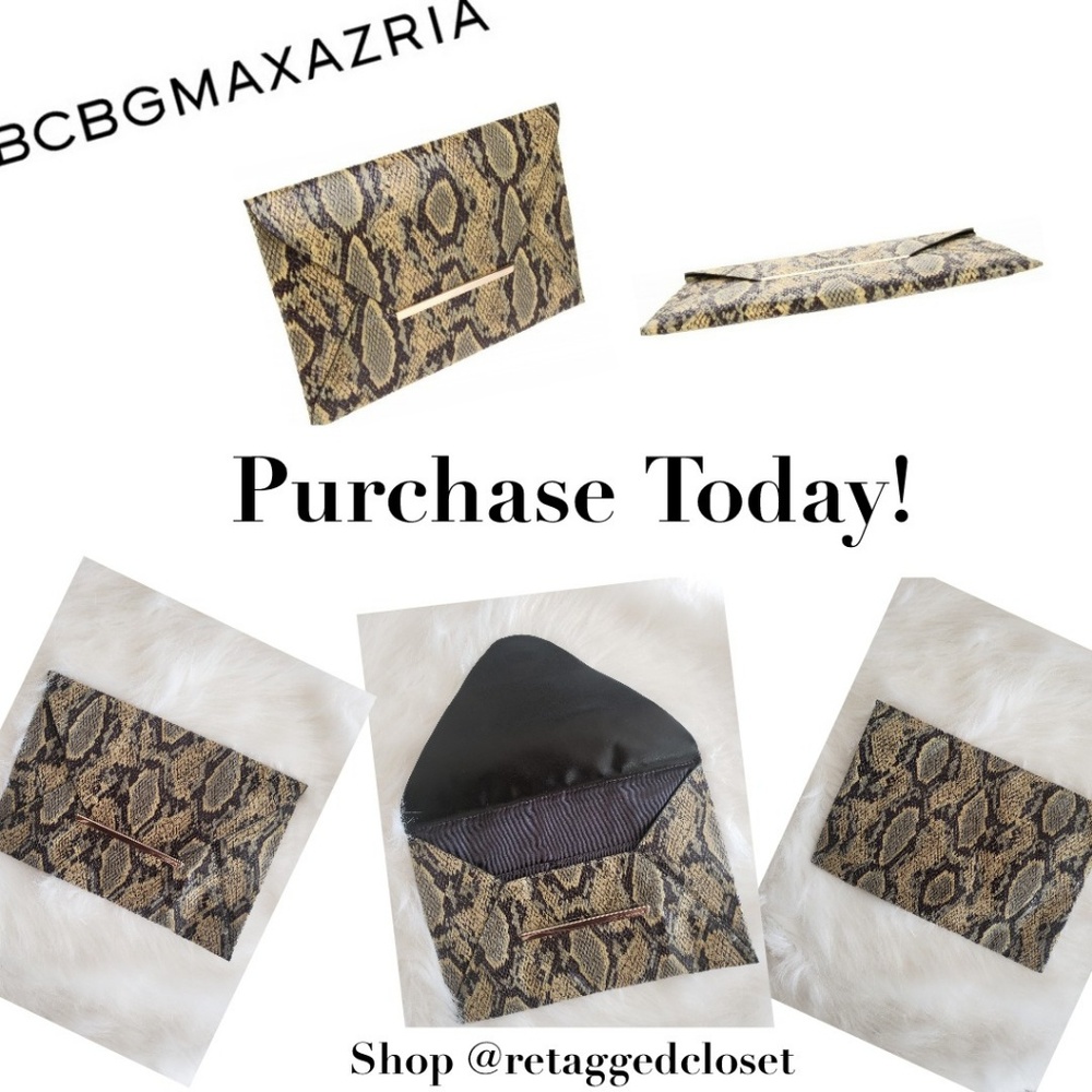 Bcbg "Harlow Python Print" Clutch - image 1